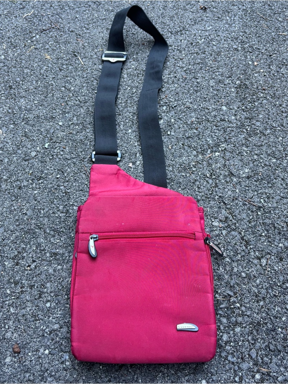 Travelon Anti-Theft Asymmetric Sling Crossbody Bag - Red